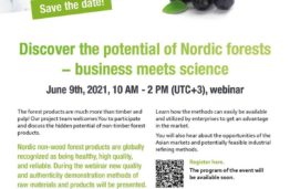Primename apie artėjantį internetinį seminarą “Atraskite šiaurės šalių miškų potencialą – verslo ir mokslo bendradarbiavimas”